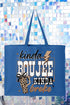 Kinda Boujee Kinda Broke Canvas Jumbo Tote