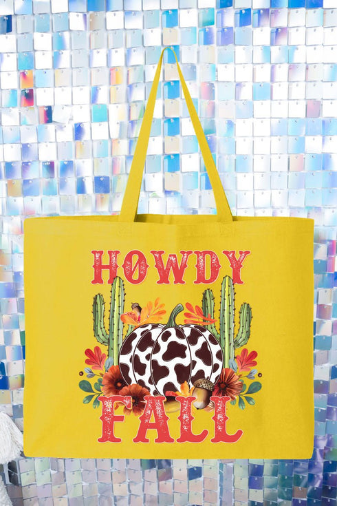 Desert Howdy Fall Canvas Jumbo Tote