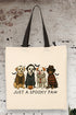 Just A Spooky Paw Medium Canvas Tote