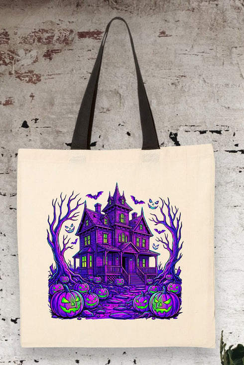 Neon Nightmare Medium Canvas Tote
