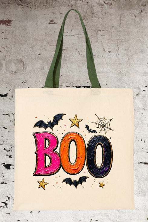 Bold Boo Medium Canvas Tote