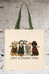 Just A Spooky Paw Medium Canvas Tote