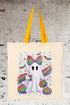 Rainbow Glam Ghost Medium Canvas Tote