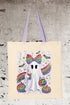 Rainbow Glam Ghost Medium Canvas Tote
