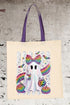 Rainbow Glam Ghost Medium Canvas Tote