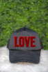 Fall In Love Faux Yarn Foam Mesh Back Trucker Cap