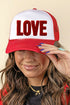 Fall In Love Faux Yarn Foam Mesh Back Trucker Cap