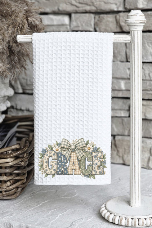 Garden Grace Waffle Kitchen Towel