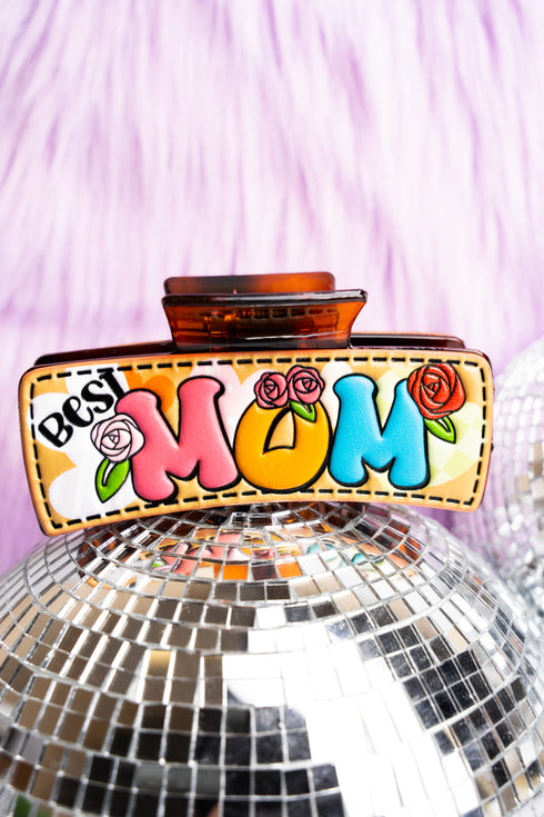 Mom Embossed Hair Claw