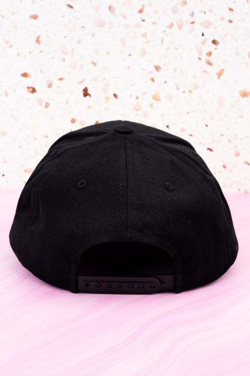 Black 'Dog Mom' Snapback Cap