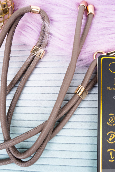 Taupe Kedzie Smartphone Lanyard Set