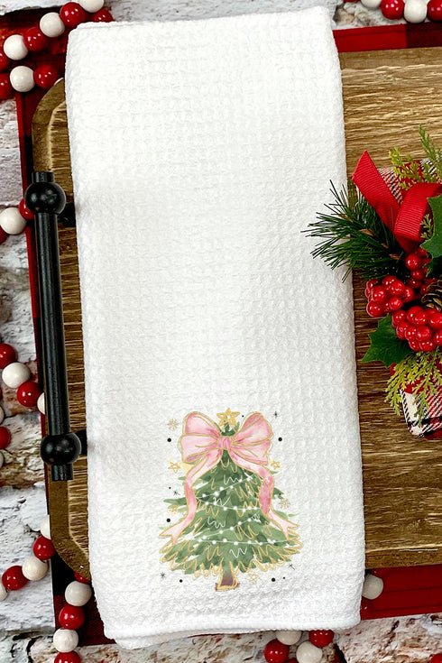 Christmas Twinkle Tree Waffle Kitchen Towel