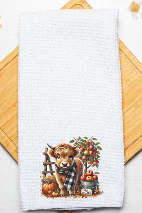Apple Orchard Highland Waffle Kitchen Towel