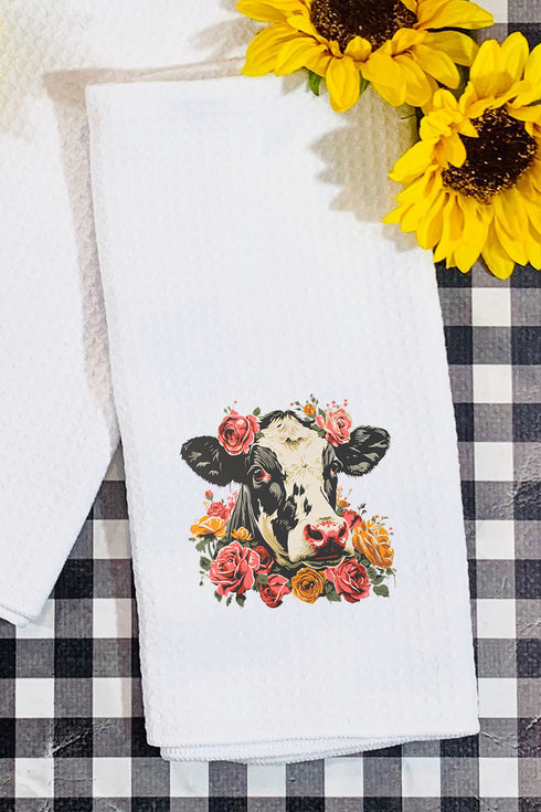 Blossom The Cow Waffle Kitchen Towel