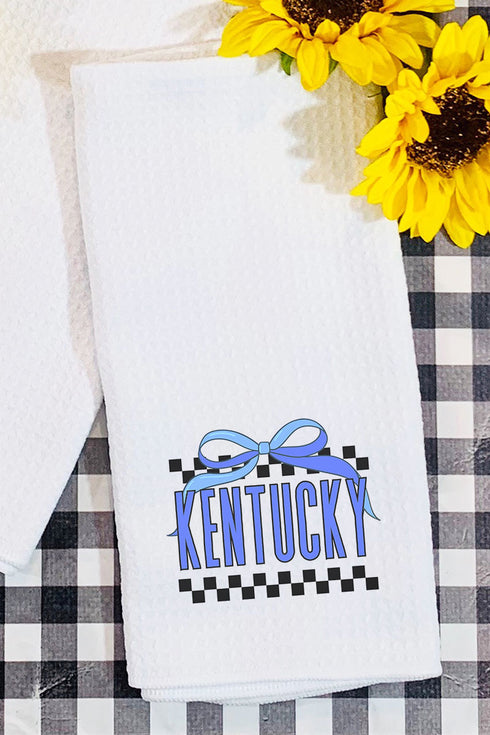 Bow Kentucky Check Waffle Kitchen Towel