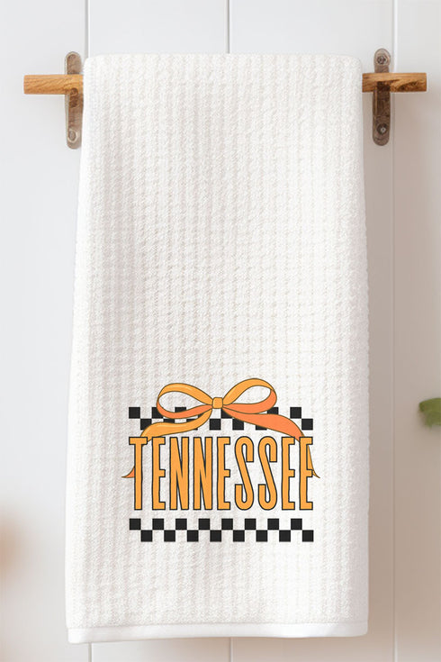 Bow Tennessee Check Waffle Kitchen Towel