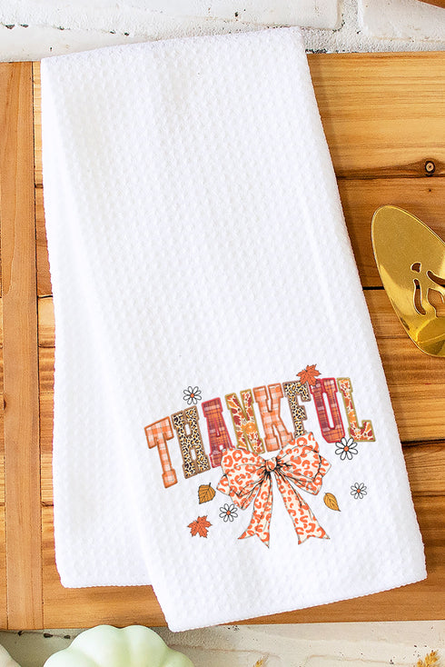 Bowy Thankful Waffle Kitchen Towel