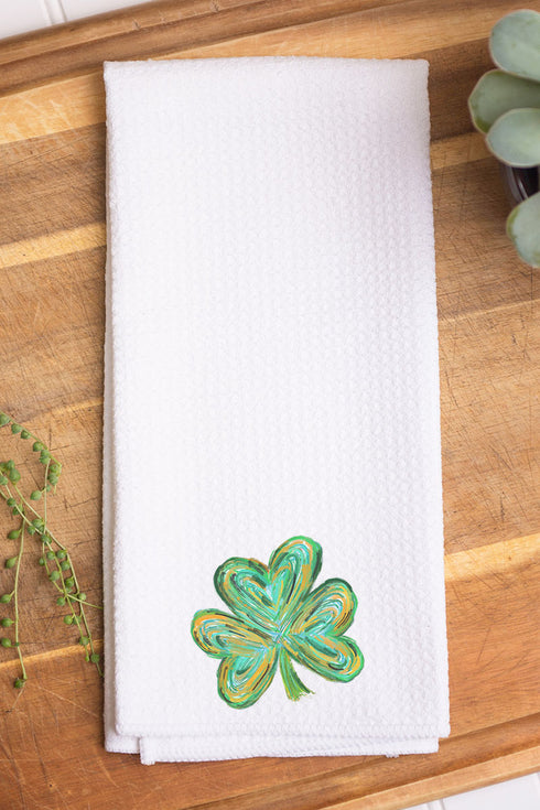 Brushed Clover Waffle Kitchen Towel