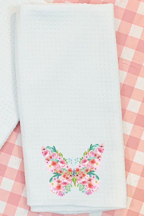 Butterfly Beauty Waffle Kitchen Towel