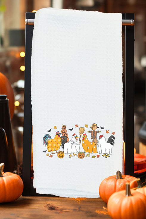 Chick Or Treat Waffle Kitchen Towel