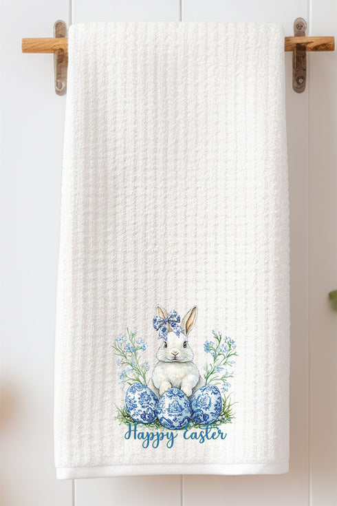 Chinoiserie Easter Bloom Waffle Kitchen Towel