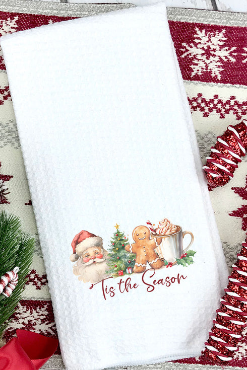 Christmas Traditions Waffle Kitchen Towel