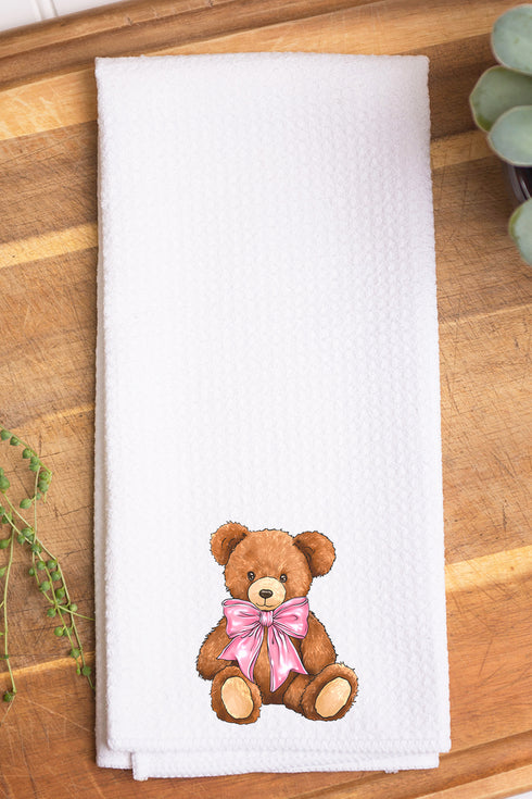 Coquette Bow Bliss Waffle Kitchen Towel