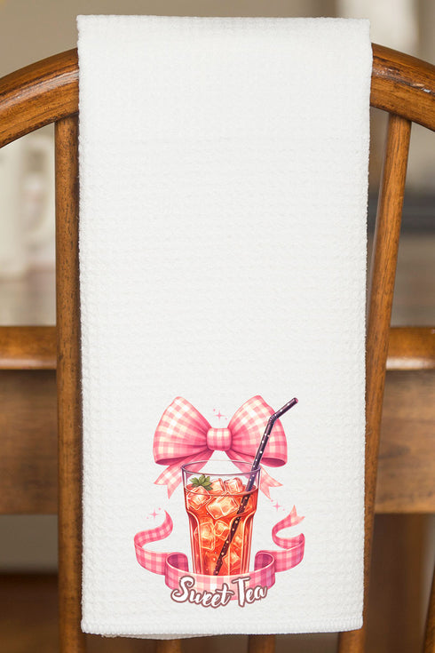 Coquette Sweet Tea Waffle Kitchen Towel