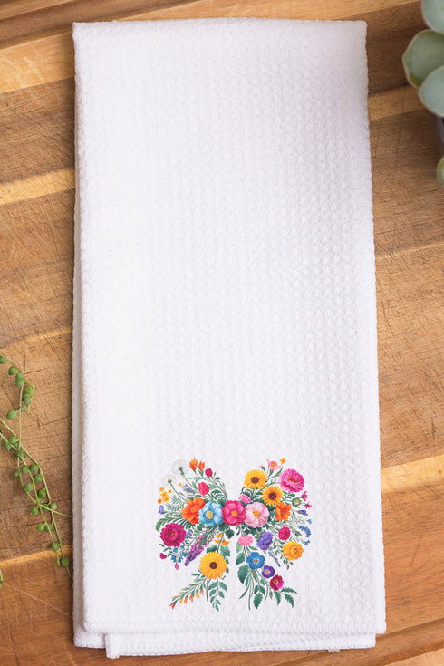 Coquette Wildflowers Waffle Kitchen Towel