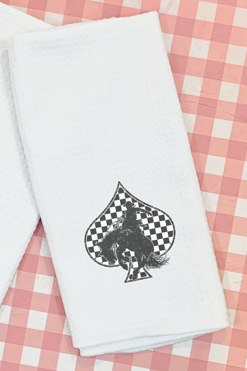 Cowboy Spade Waffle Kitchen Towel