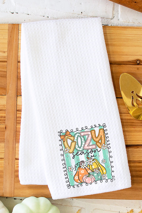 Cozy Season Swirl Waffle Kitchen Towel