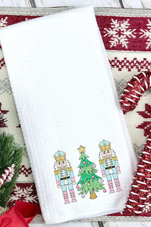 Crackin' Around The Christmas Tree Waffle Kitchen Towel
