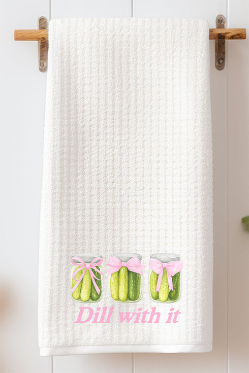 Dill With It Coquette Waffle Kitchen Towel