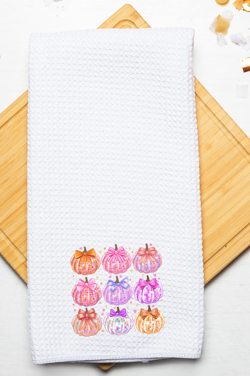 Disco Pumpkin Bunch Waffle Kitchen Towel
