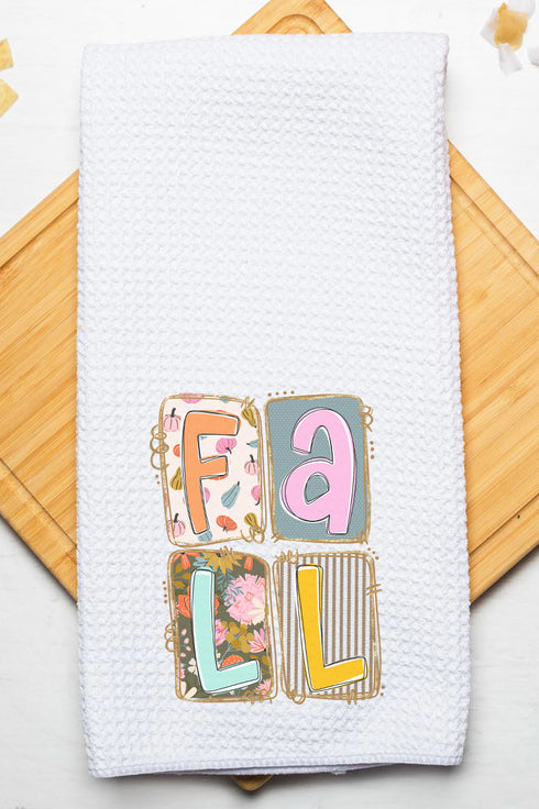 Fall In Focus Waffle Kitchen Towel