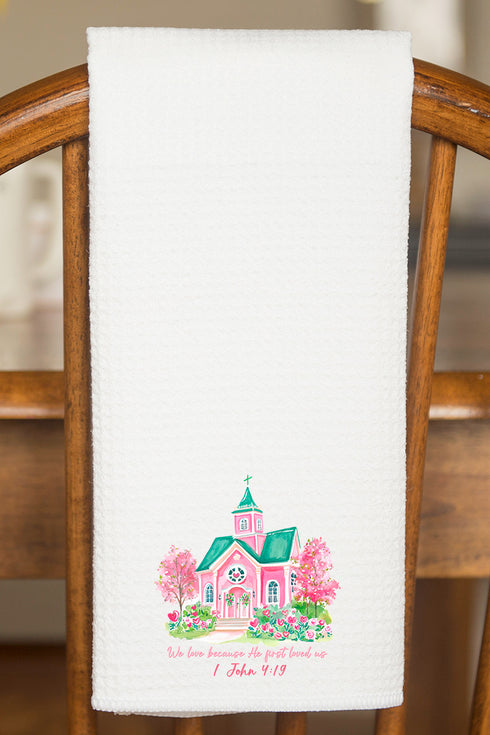 First Loved, Forever Loved Waffle Kitchen Towel