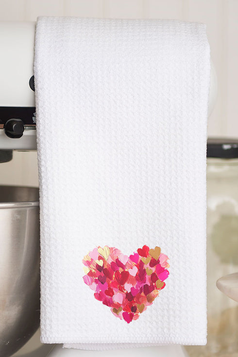 Full Of Love Waffle Kitchen Towel
