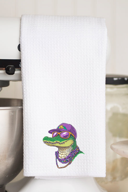 Gator Gras Waffle Kitchen Towel