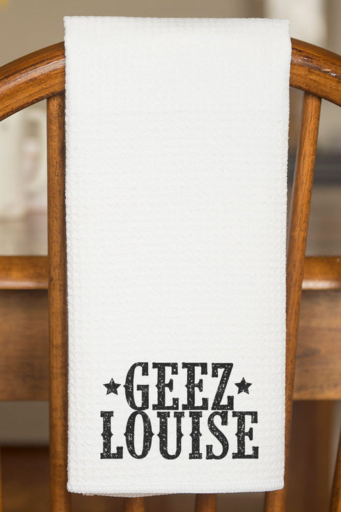 Geez Louise Waffle Kitchen Towel