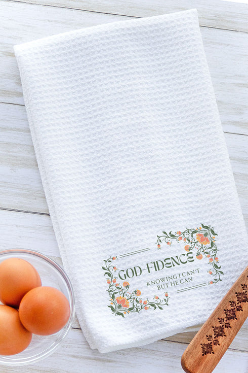 God-Fidence Waffle Kitchen Towel