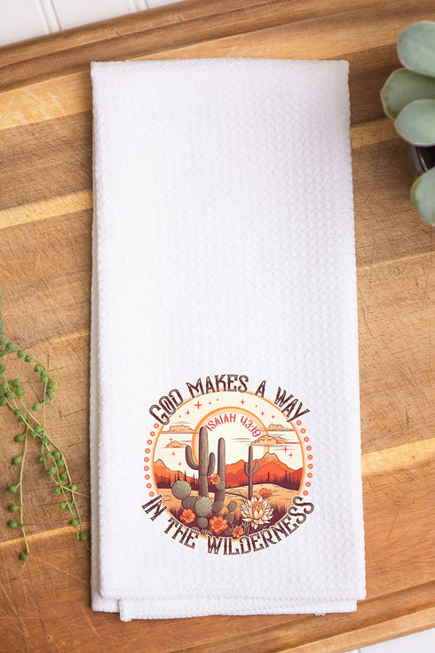 God Makes a Way Waffle Kitchen Towel