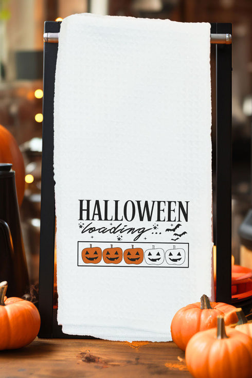 Halloween Loading Waffle Kitchen Towel