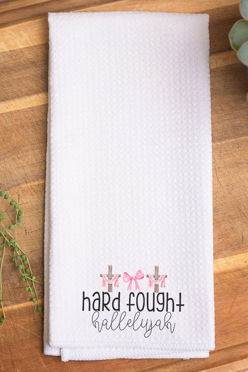 Hard Fought Hallelujah Waffle Kitchen Towel