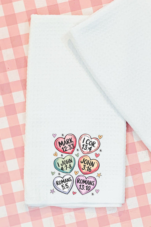 Hearts Of Hope Waffle Kitchen Towel