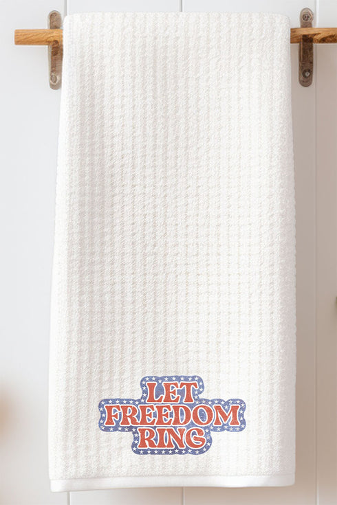 Let Freedom Ring Waffle Kitchen Towel