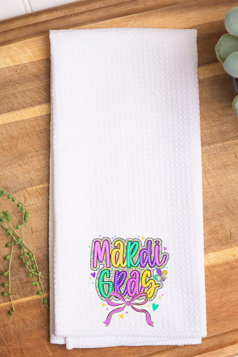 Mardi Gras Masquerade Waffle Kitchen Towel