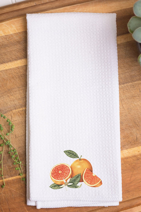 Orange Blossom Waffle Kitchen Towel