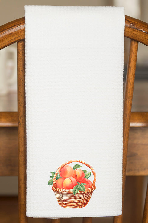 Peach Pickin' Waffle Kitchen Towel