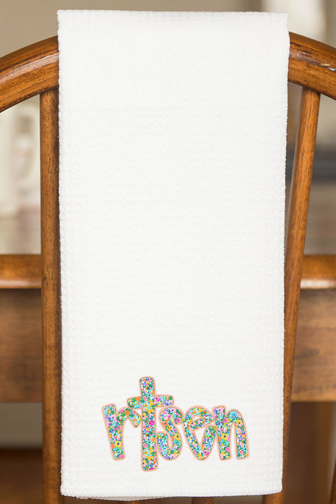 Radiant Risen Waffle Kitchen Towel