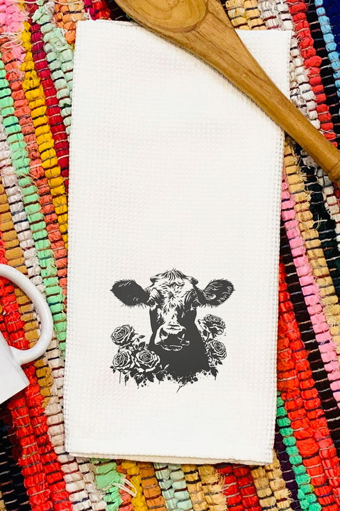 Rosie The Cow Waffle Kitchen Towel